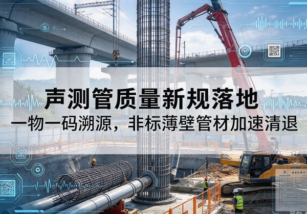 隆回声测管质量新规落地，一物一码溯源，非标薄壁管材加速清退